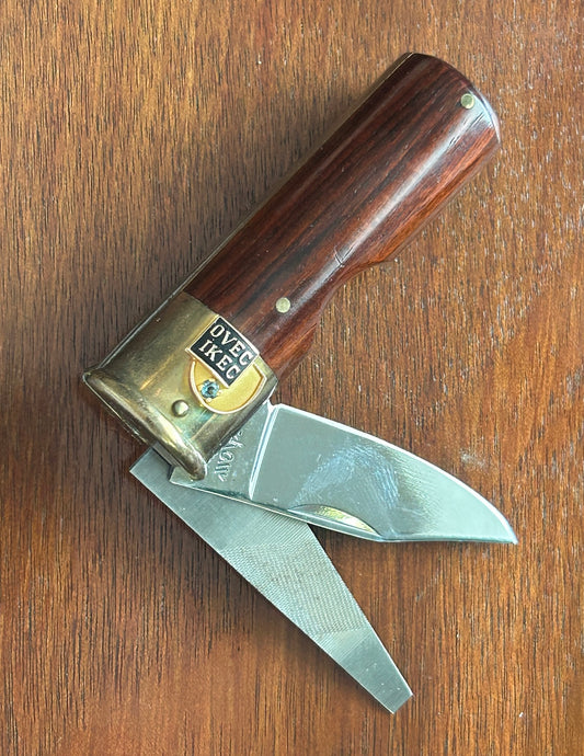 Vintage 10k Yellow Gold OC Tanner Shotgun Shell Pocket Knife Advertising