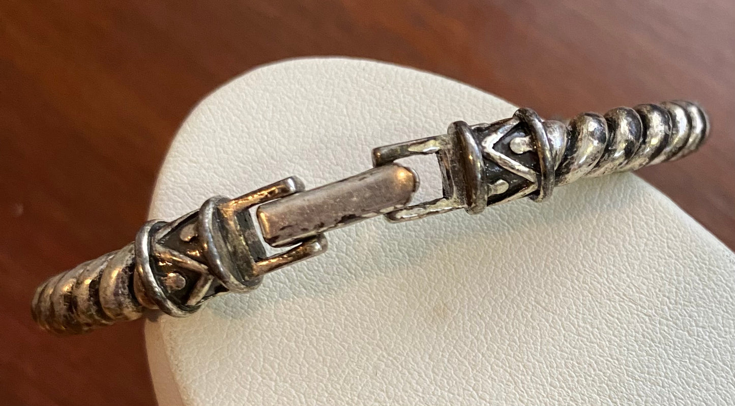 Nate Waxman Silver Tone Twist Cable Bracelet