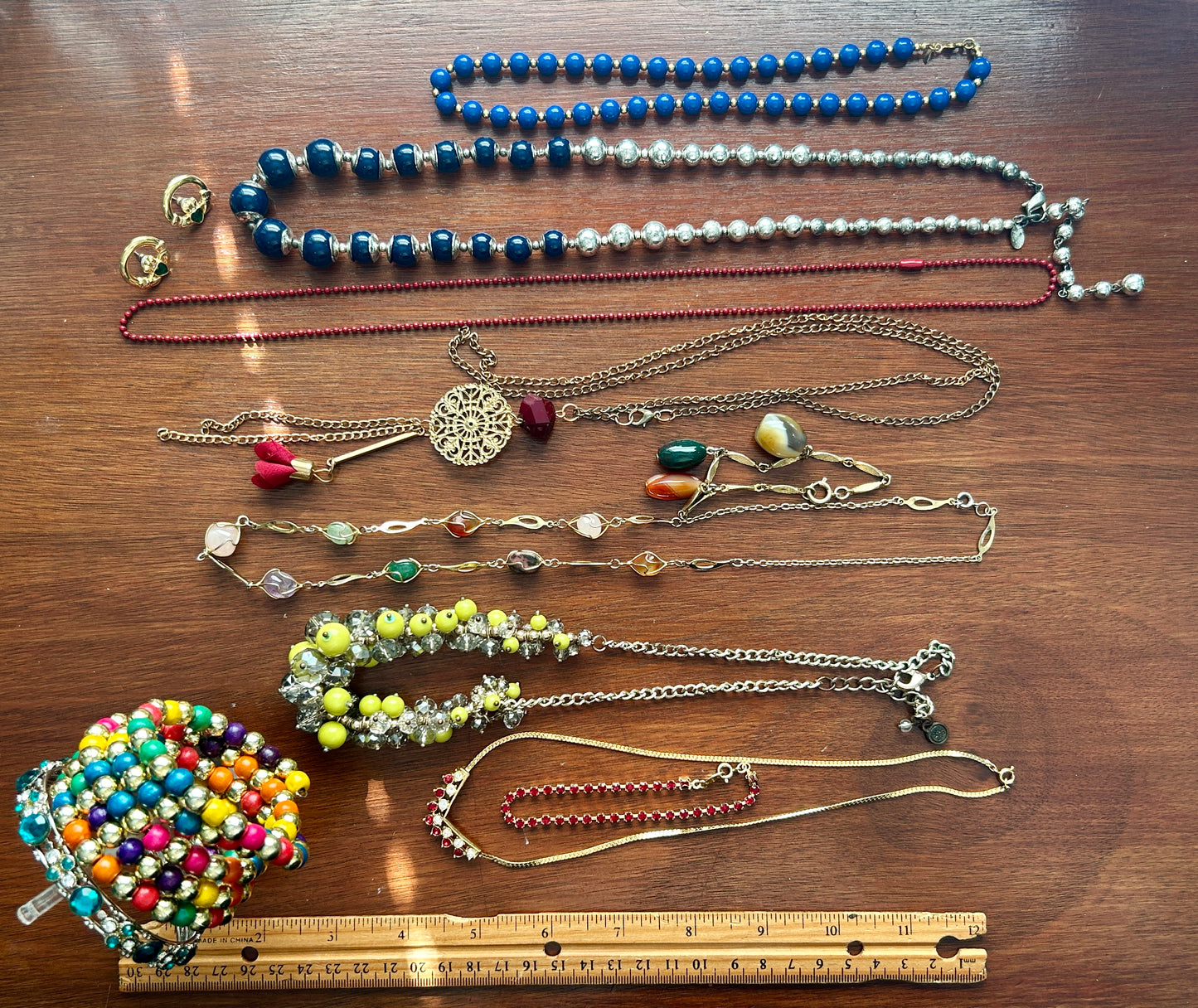 Vintage to Now Colorful Beaded Jewelry Lot Necklaces Bracelet Earrings Beads