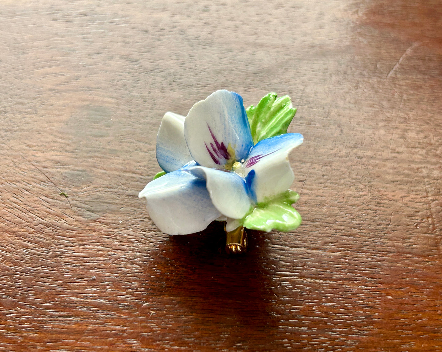 Vintage Royal Adderley Floral Made in England Porcelain Flower Brooch Pin