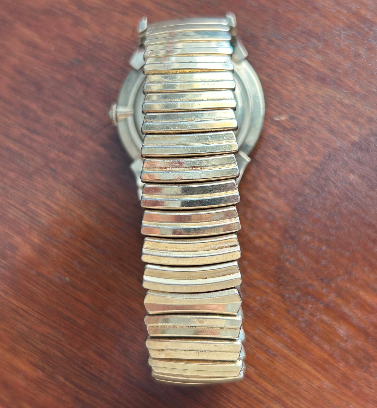 Vtg 10k Yellow Gold Filled Diamond Helbros Women's Wristwatch Stretch Band