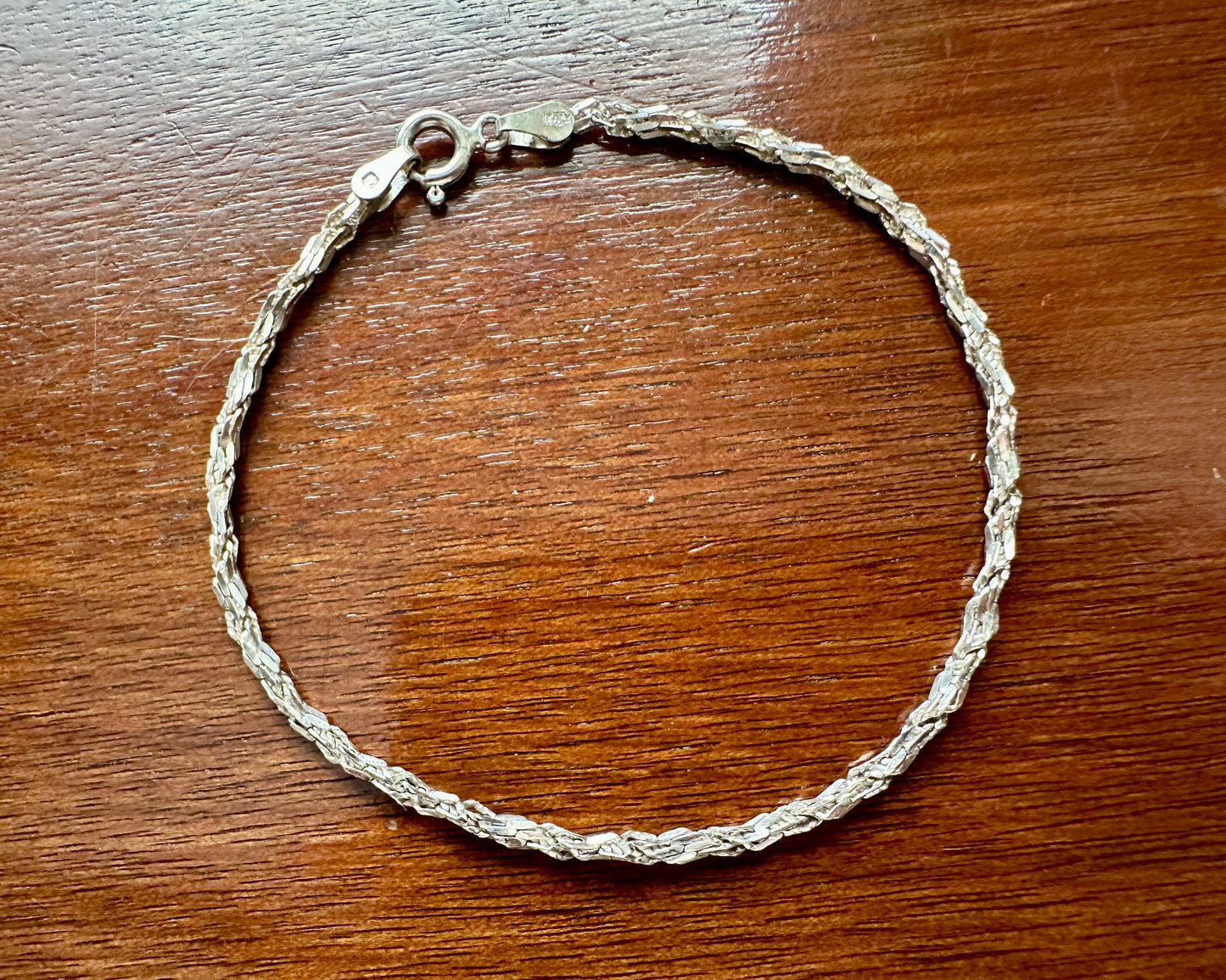 Sterling Silver 925 Chain Link 7" Long Bracelet