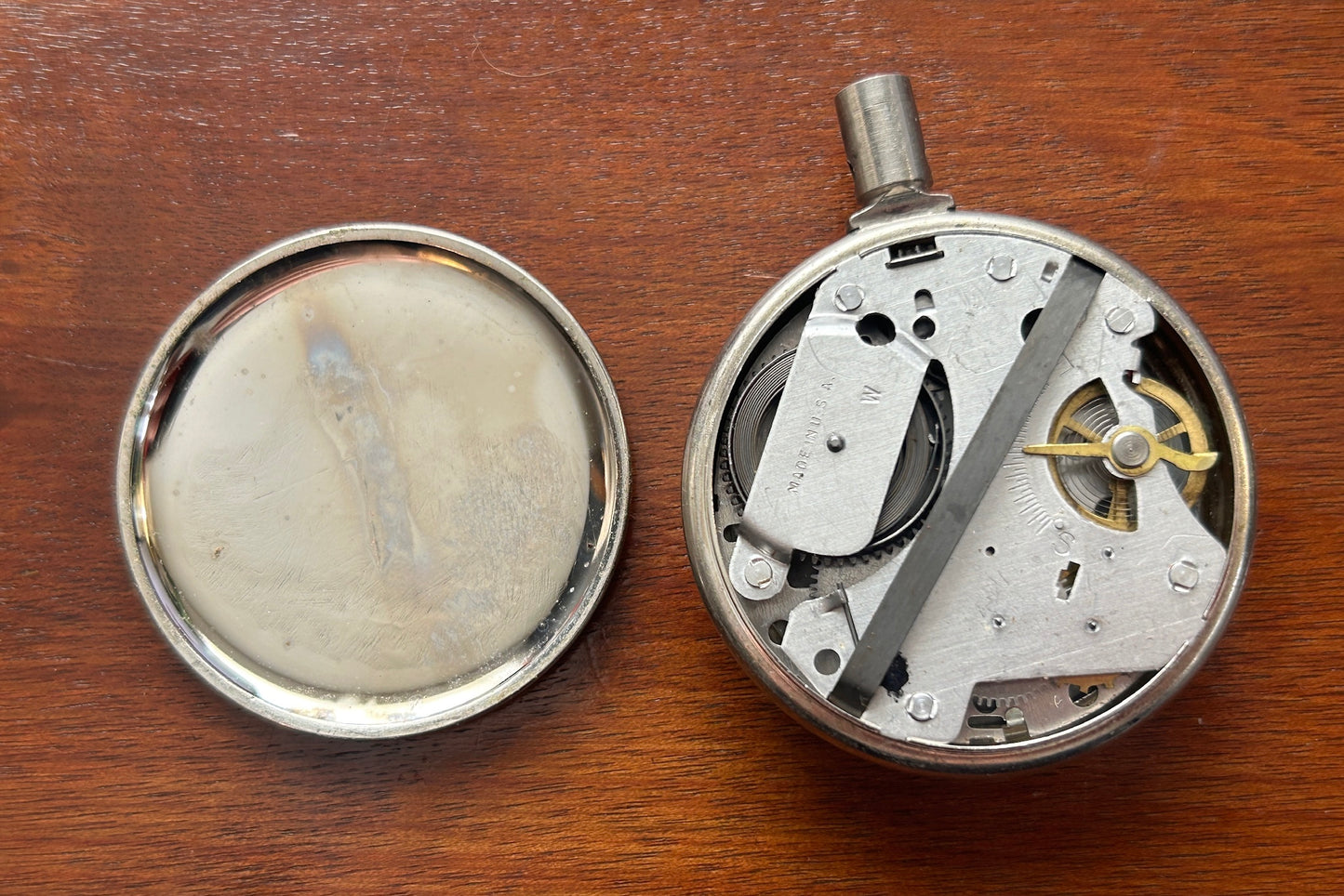 Vintage Westclox Stopwatch Locomotive Train Design AS IS For Parts