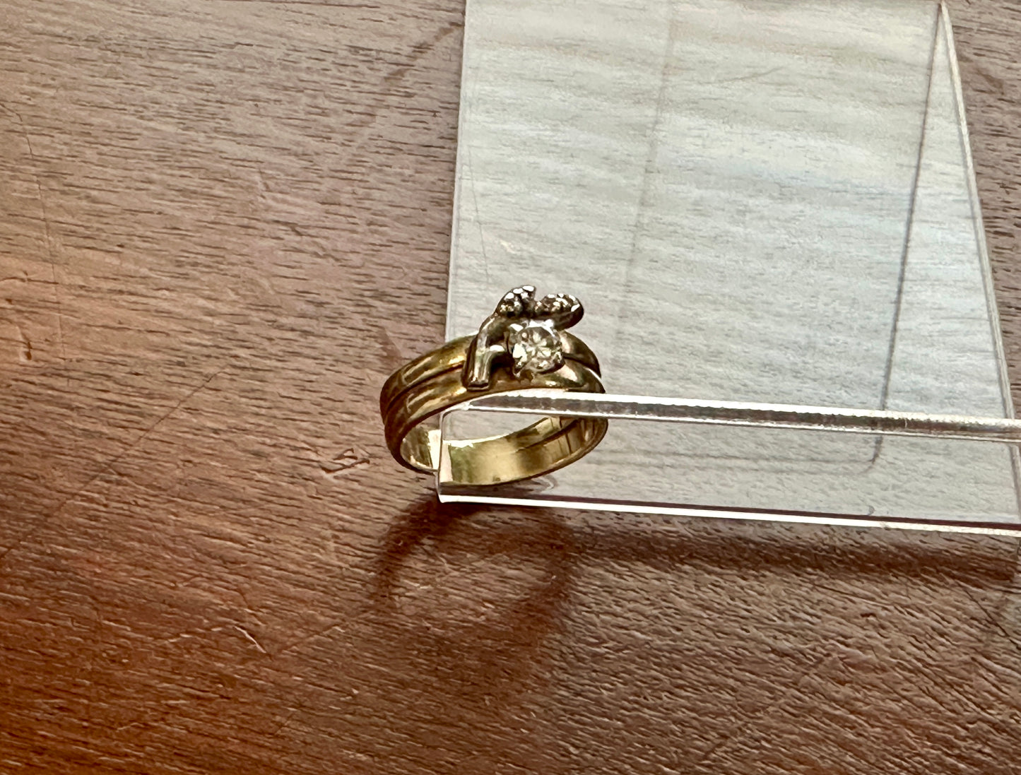 LDI Vintage 14k Yellow Gold .25ct Diamond Solitaire Wedding Engagement Ring Sz 5