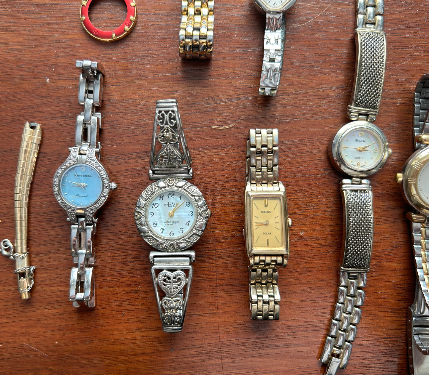 Vintage to Now Womans Watch Wristwatch Lot Gruen Armitron Gold Tone Elgin & More