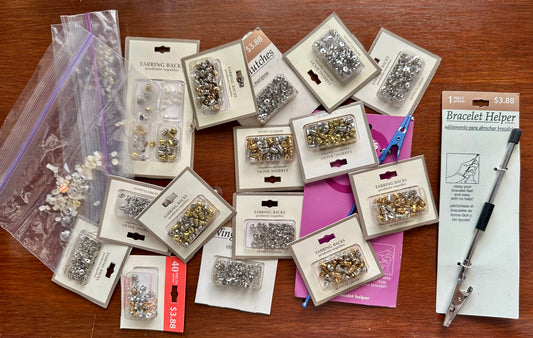 Lot of New in Package Jewelry Findings Tools Backers