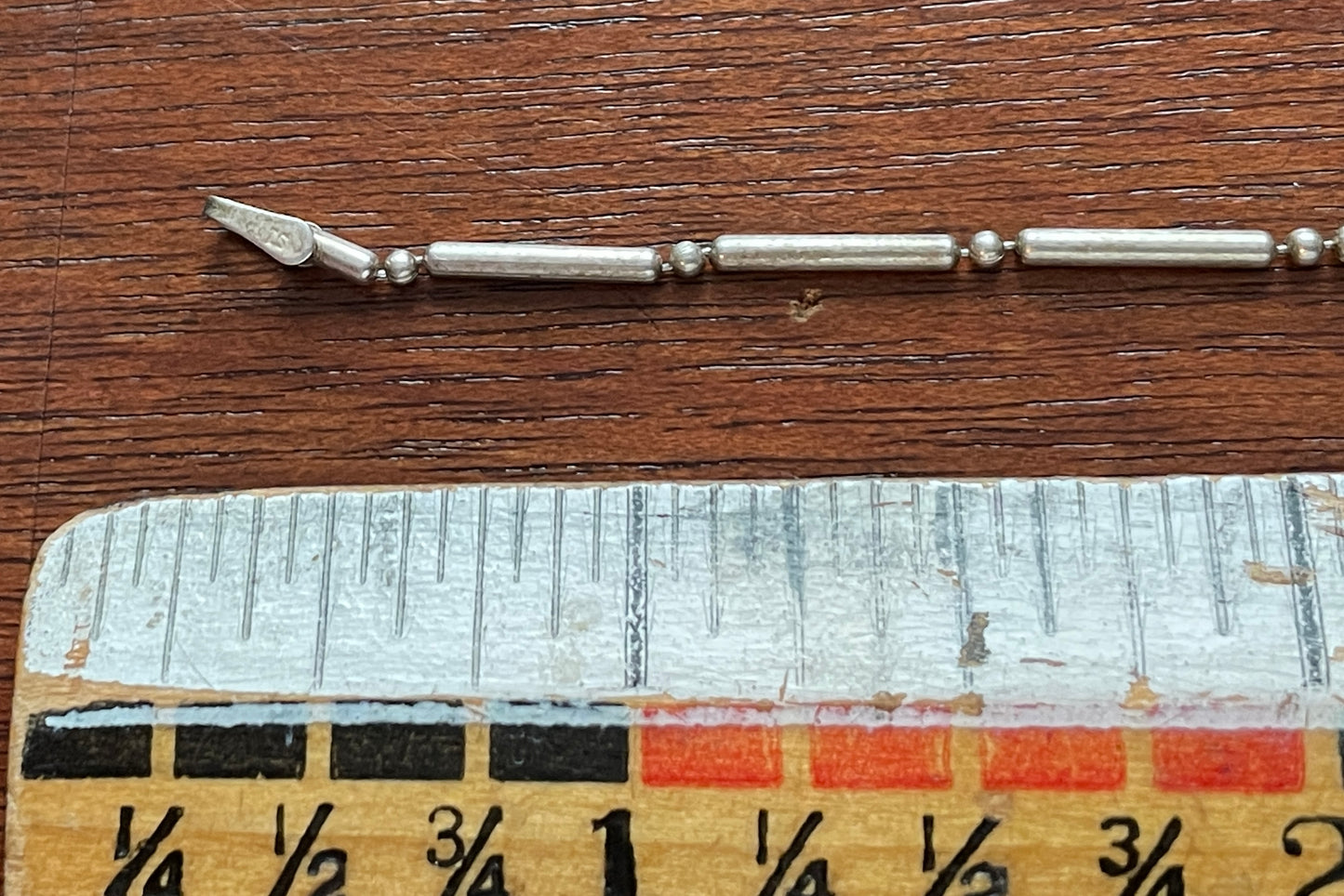 Vintage Bar Chain Sterling Silver Bracelet