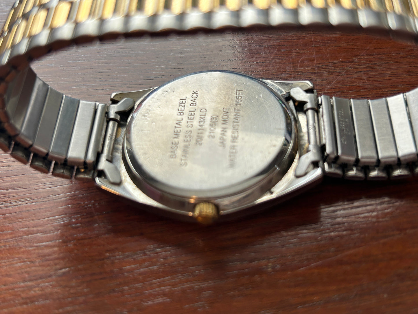 Armitron Men's Watch 20-1143 Black Dial Quartz Two Tone Expansion Watch