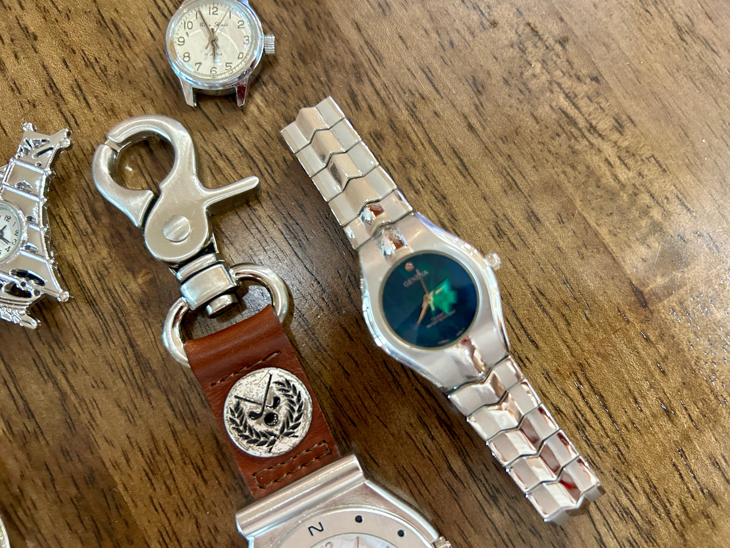 Watch Lot Manual Wind Quartz Fob Wristwatch Abalone