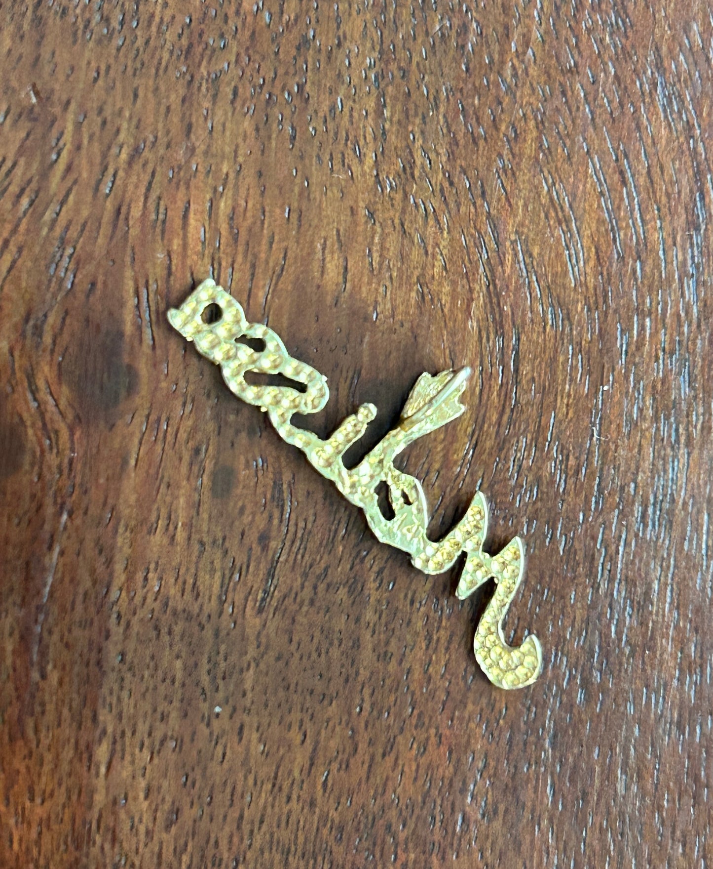 14k Yellow Gold MELISSA Name Necklace Pendant Charm