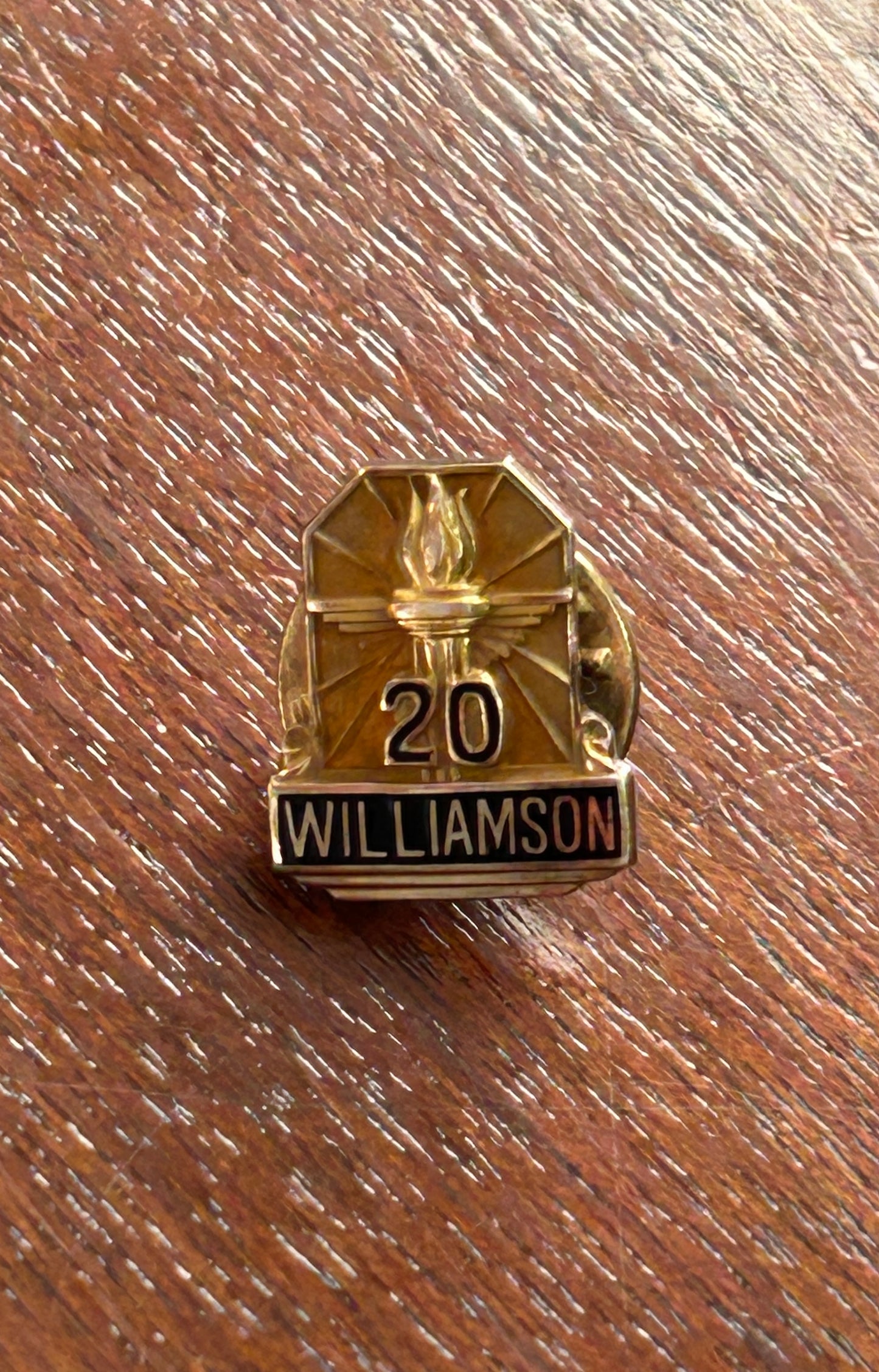 Vintage 10k Yellow Gold Williamson Employee Service Lapel Pin Pinback