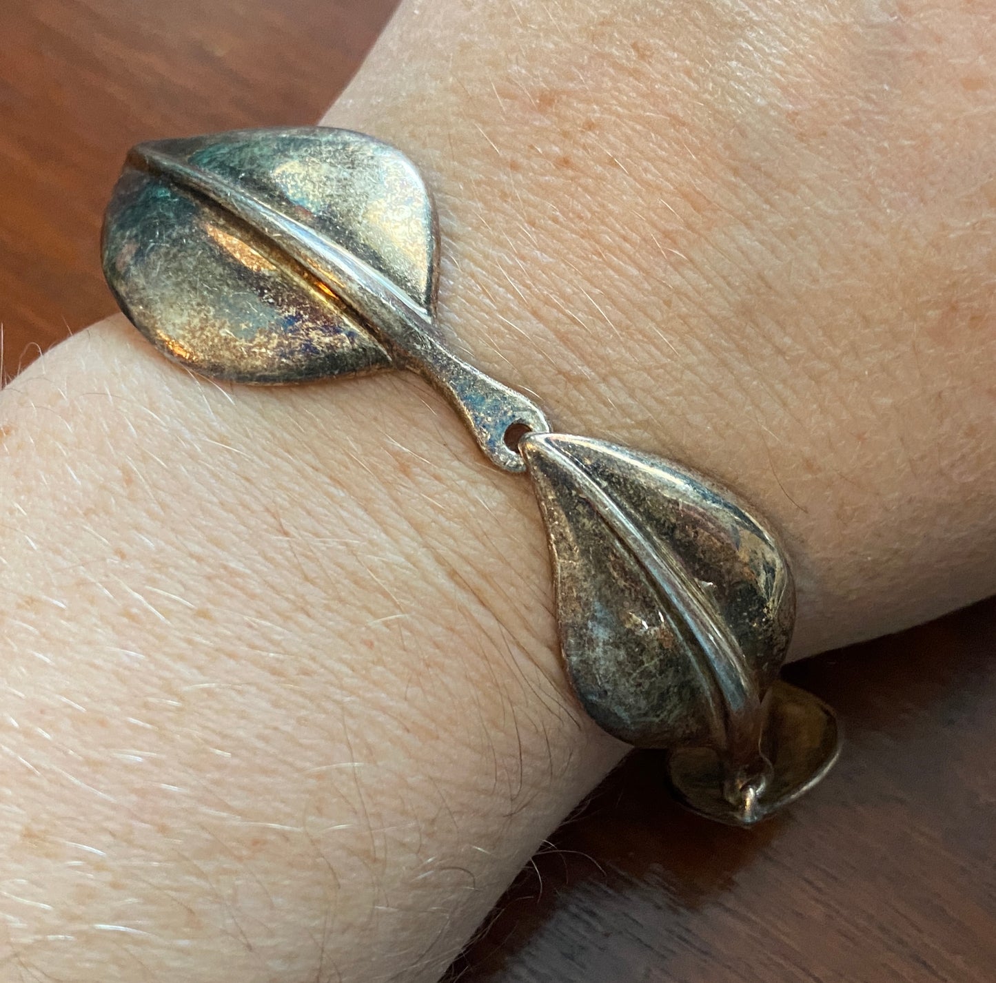 Robert Lee Morris RLM Studio Sterling Silver 925 Modern Leaf Bracelet