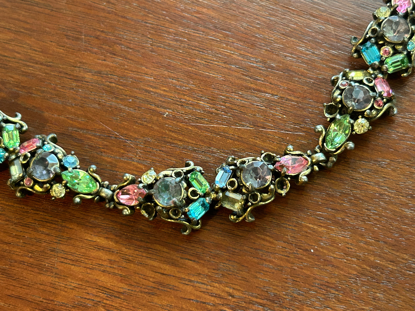 Vintage 50's Holly Craft Signed Rhinestone Bracelet MISSING RHINESTONES