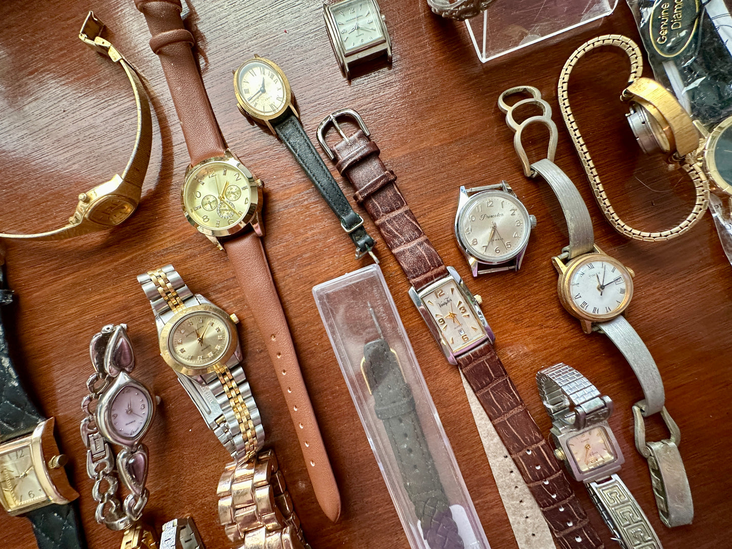 Vintage Womans Wristwatch Watch Lot Diamond Chronograph Michael Kors Mechanical
