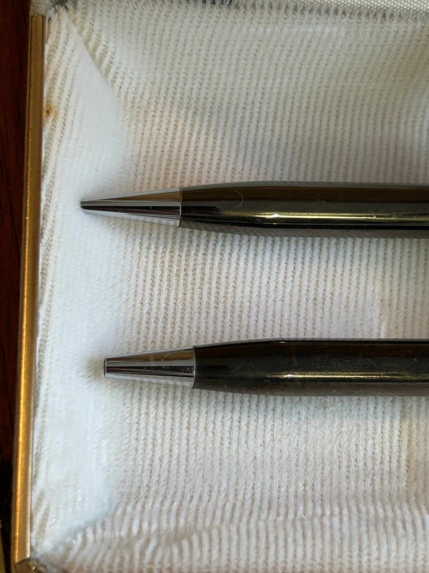 Vintage Bradley Old West Gunmetal Pen Pencil Set Advertising WVET Tractors