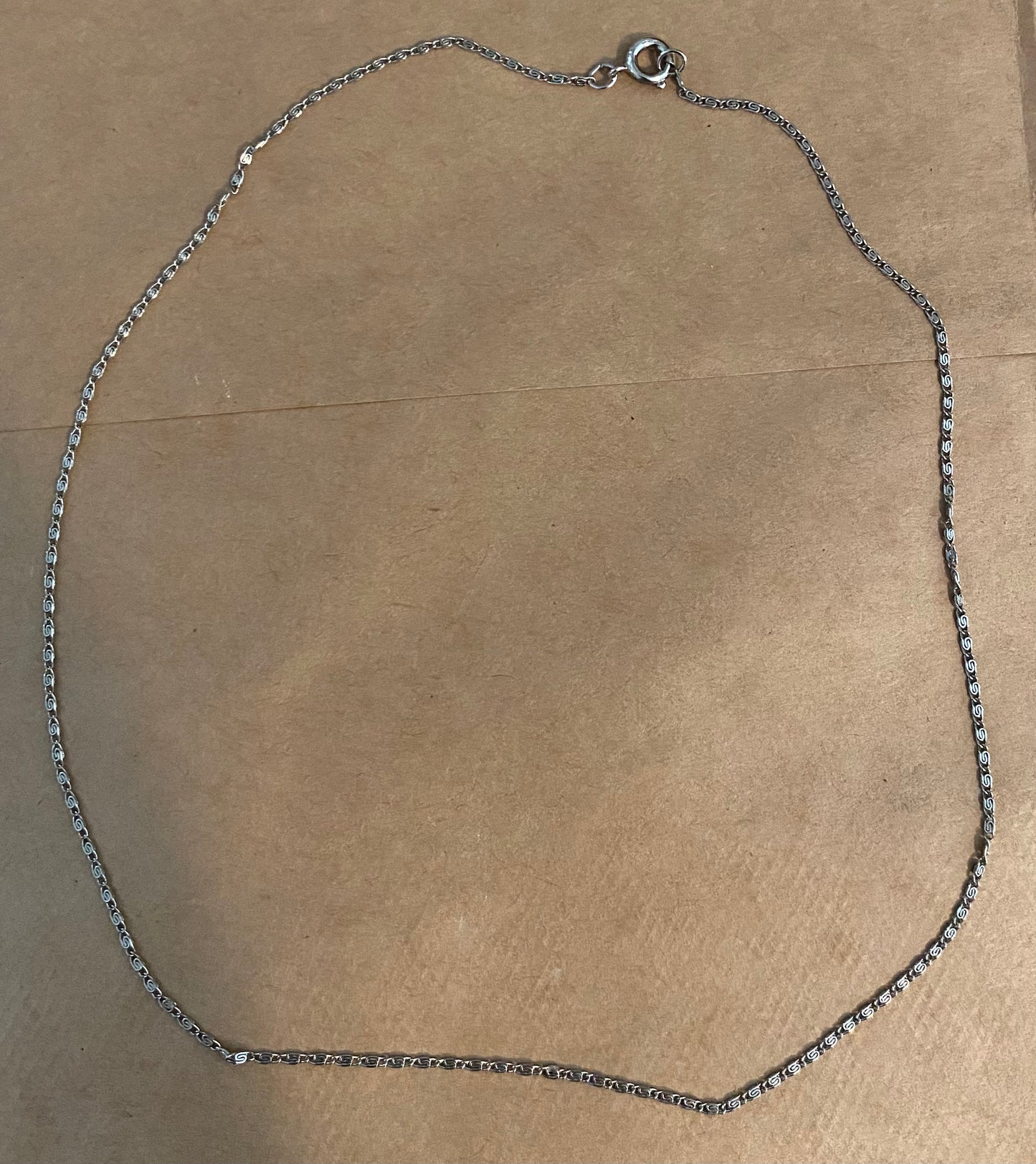 Sterling Silver 925 Chain Link Necklace Fancy Link 15" Long x 1.5" Wide