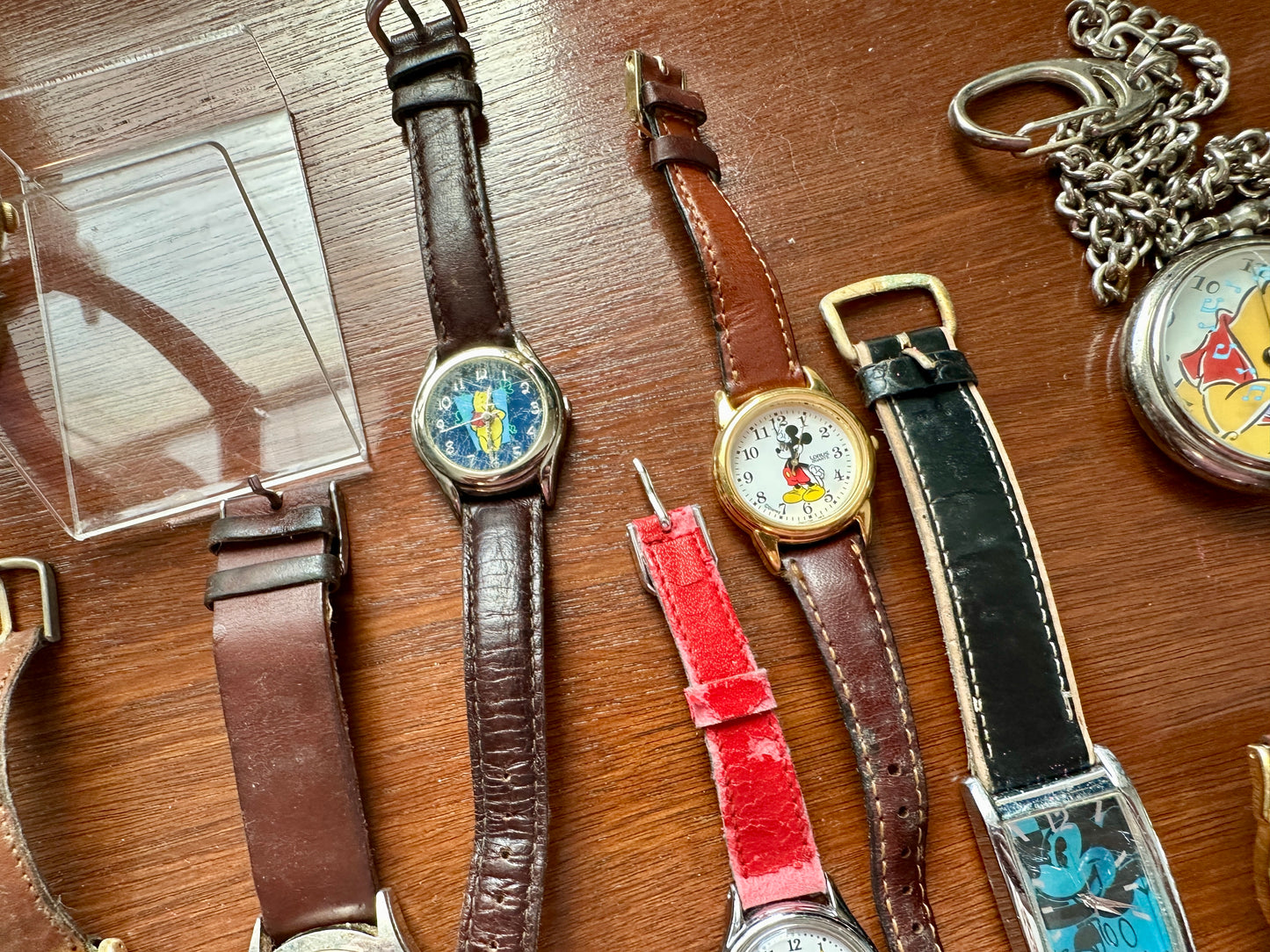 Lot of Vintage to Now Disney Winnie the Pooh Watches Pocket Wristwatches Taz