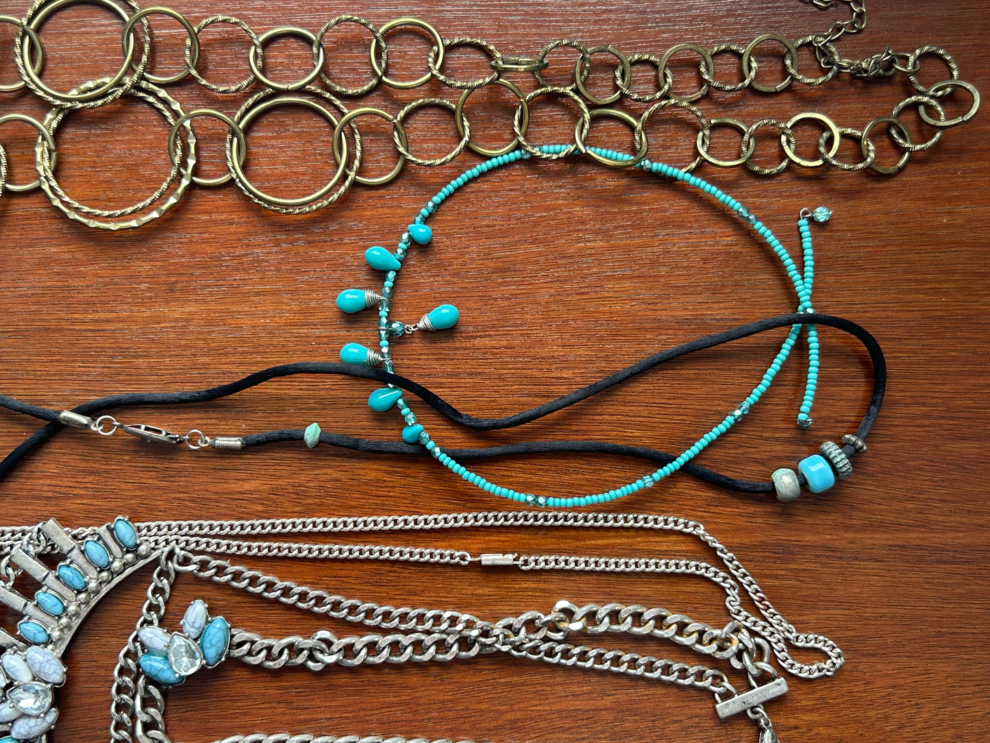 Vintage to Now Southwest Jewelry Lot Faux Turquoise Arrowhead Blue Necklaces