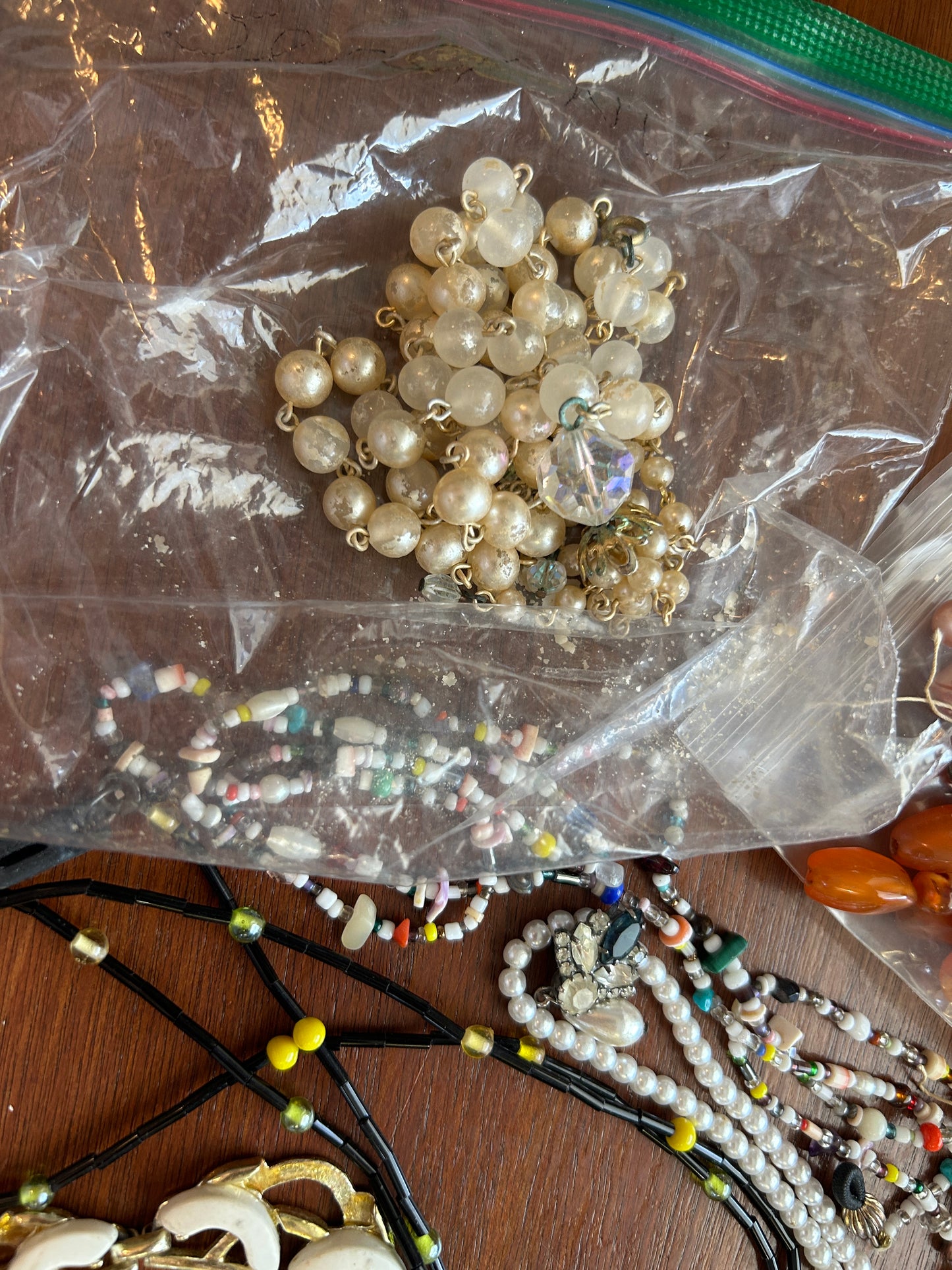 Jewelry Bead Lot Glass Seed Bead Thermoset Vintage Plastic Harvest Repair Crafts