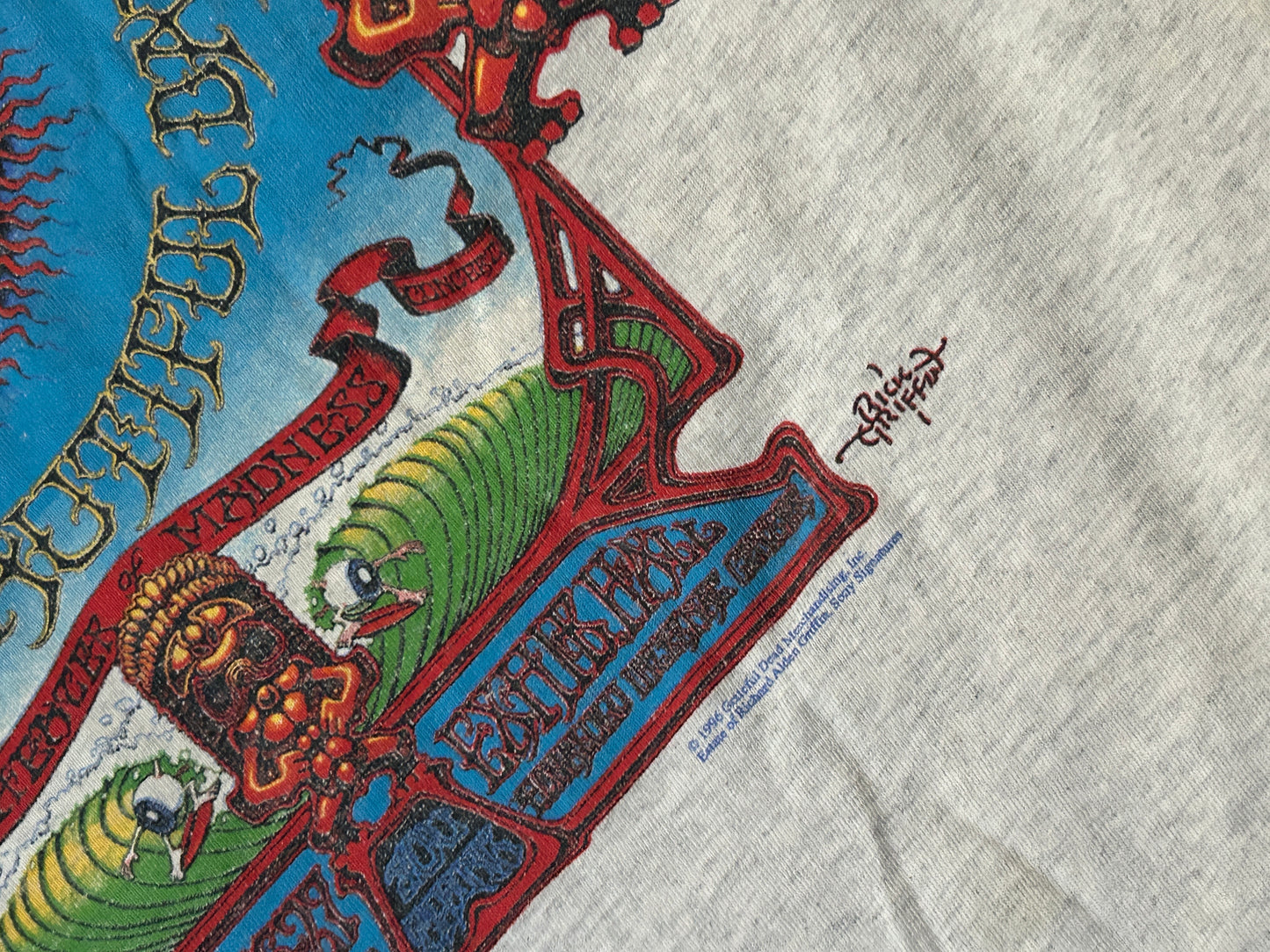 Vintage 1996 Grateful Dead It's a Beautiful Day Rick Griffin Tour T-Shirt Sz XL