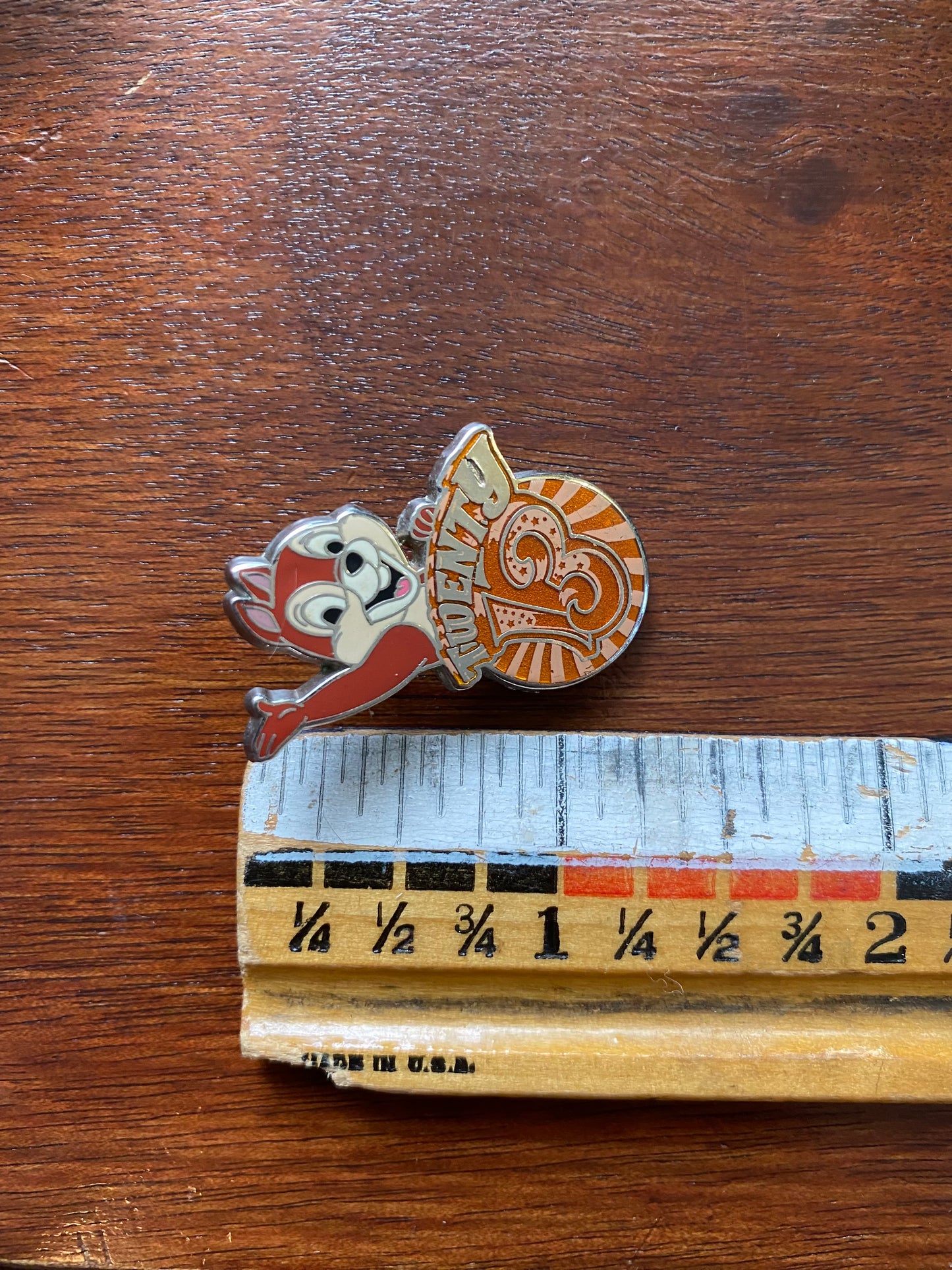 Disney Enamel Painted Chip 'N' Dale Twenty 13 Collectible Pin Brooch