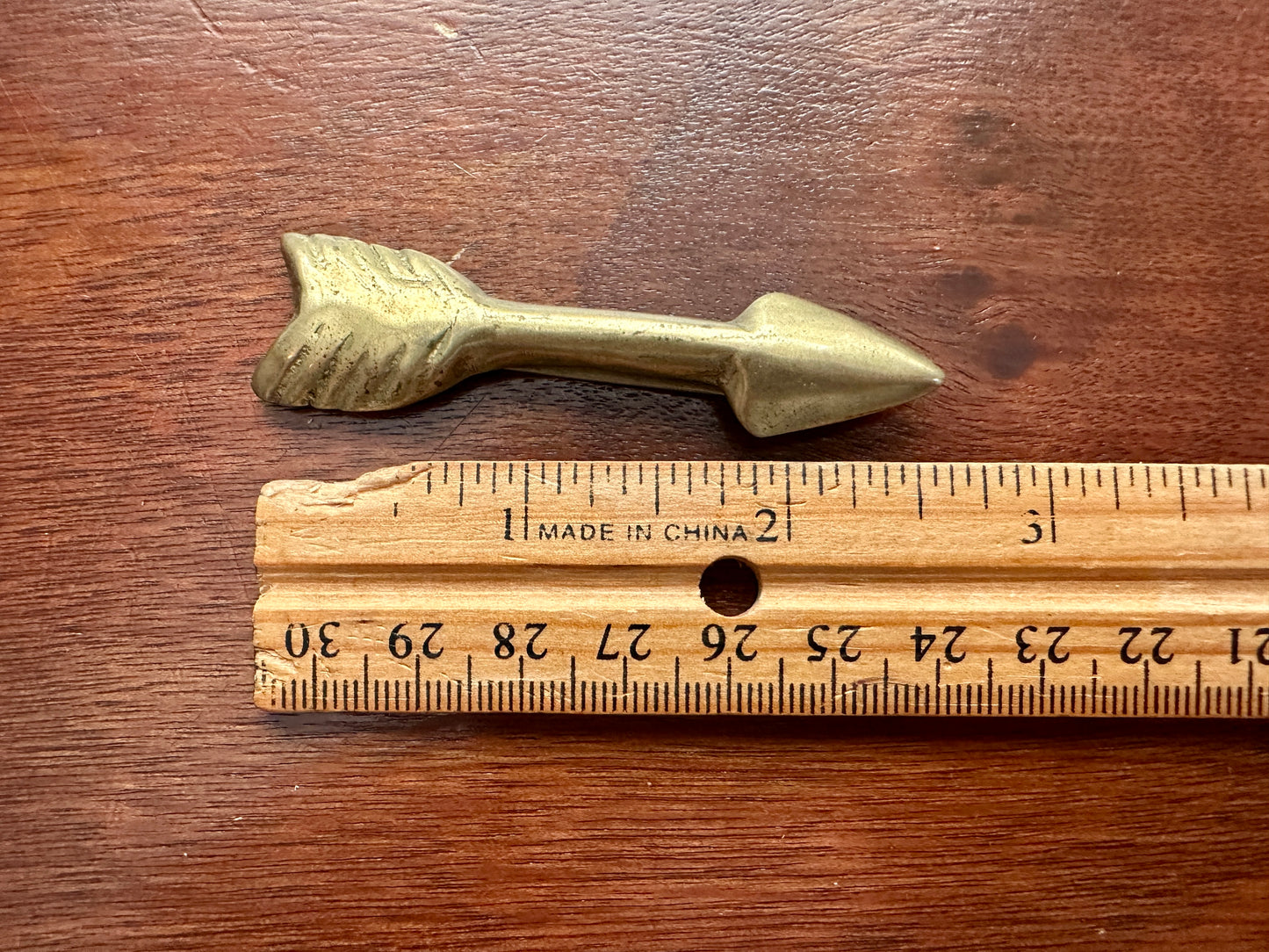 Vintage Chunky Brass Arrow Shaped Clip