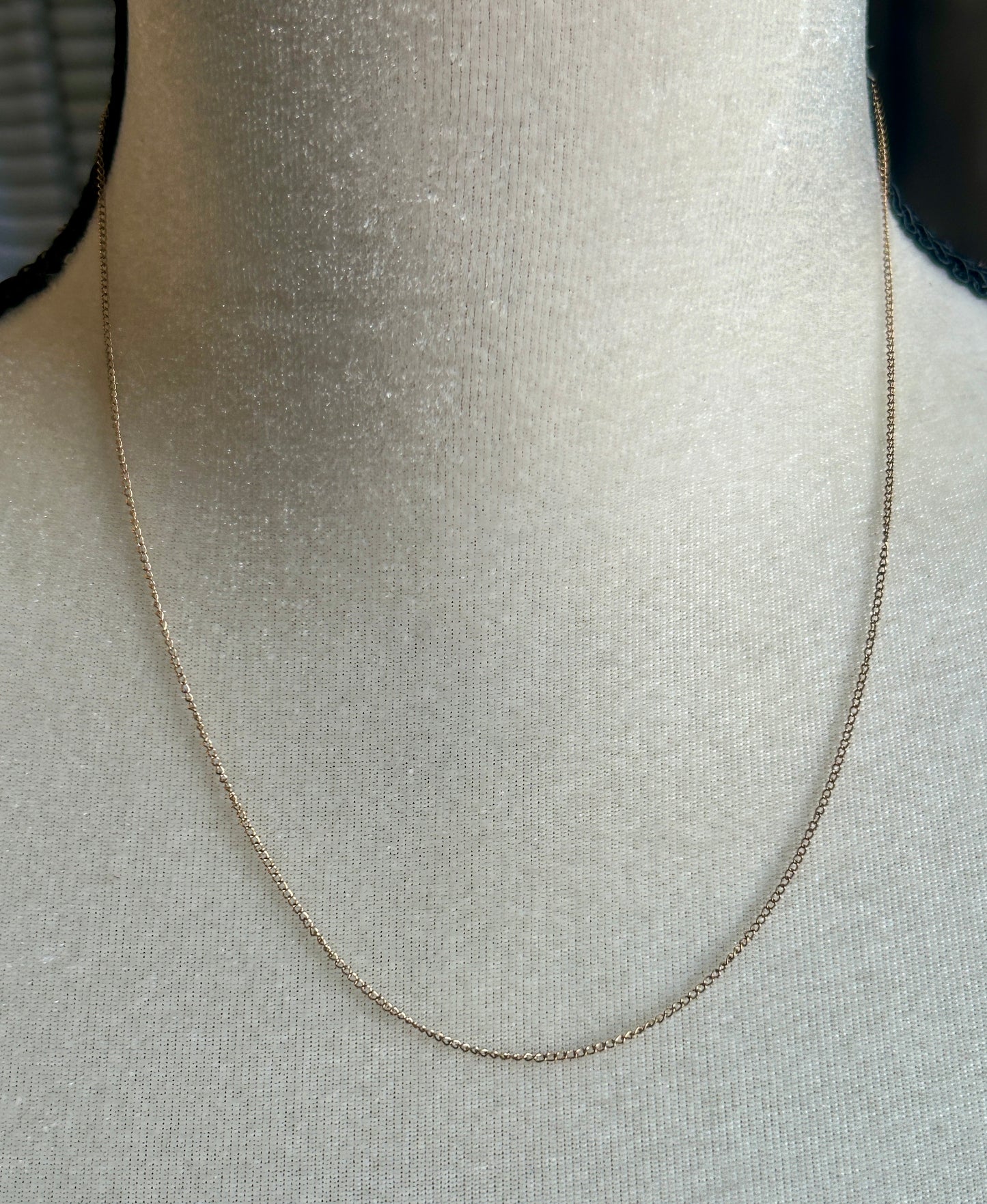 Vintage 1/20 14k Yellow Gold Filled Thin Chain Necklace 18" Long x 1mm