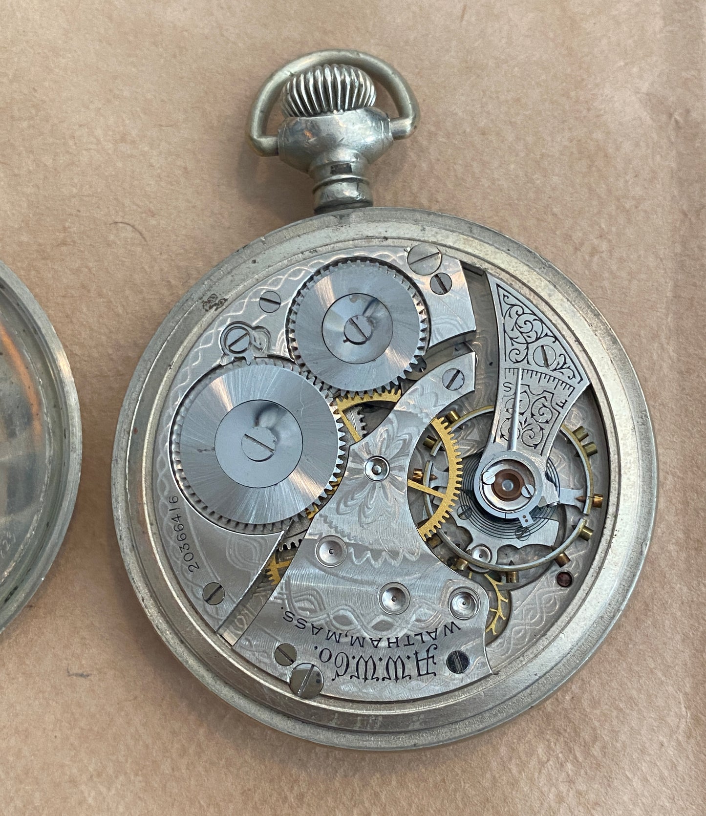 Antique Waltham Pocket Watch 1915 16s 7j Open-face