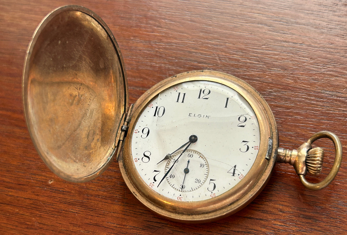 1909 Antique Elgin Grade 344 Gold Filled Pocket Watch 12s 17j