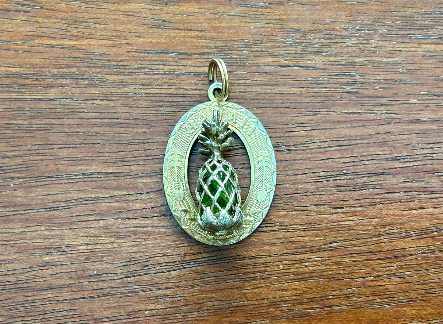 Vintage 12k Gold Filled Souvenir Hawaii Pineapple Charm Pendant