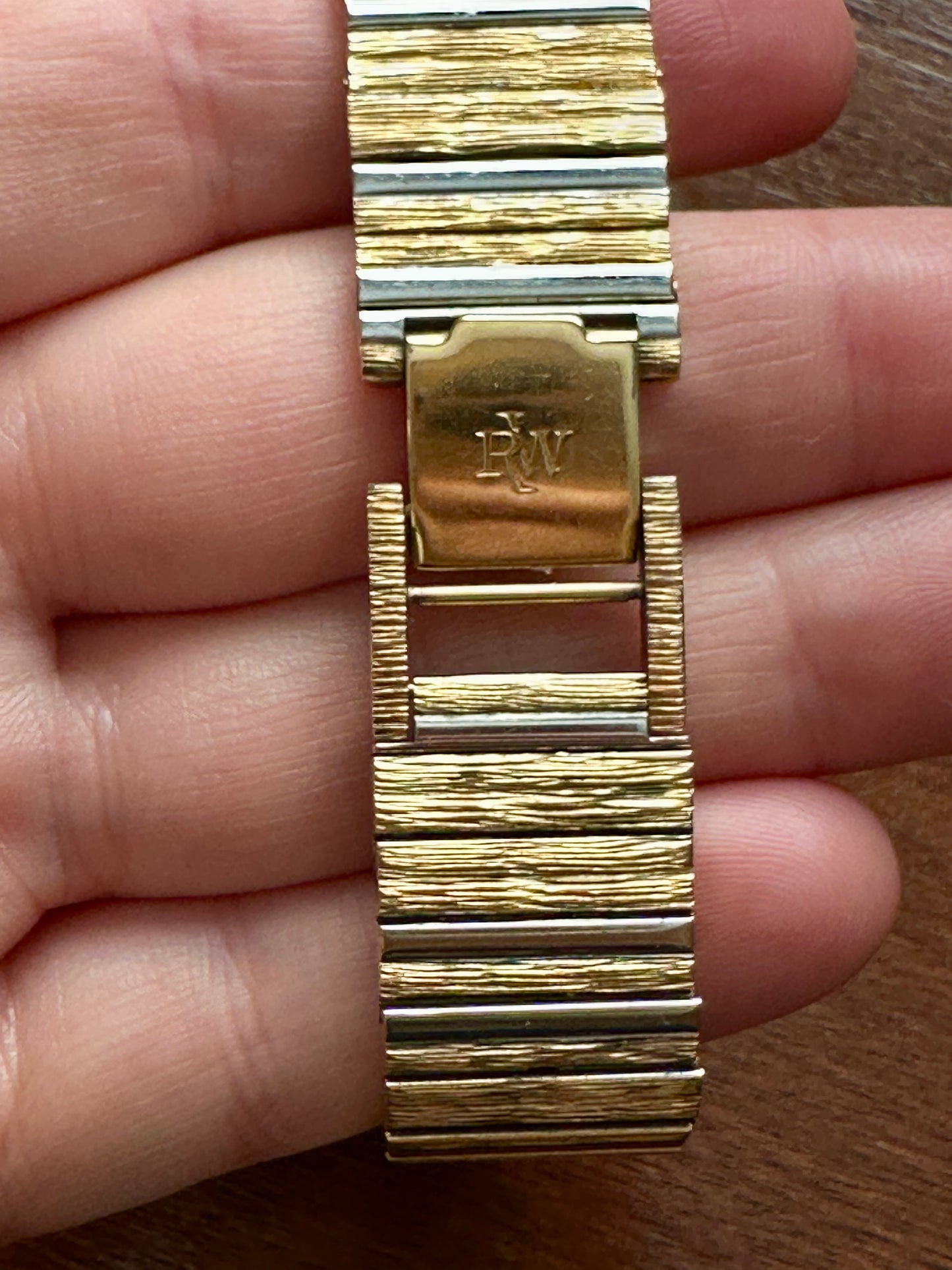 Vintage Raymond Weil 18k Yellow Gold Electro Gold Plate Wristwatch in Box