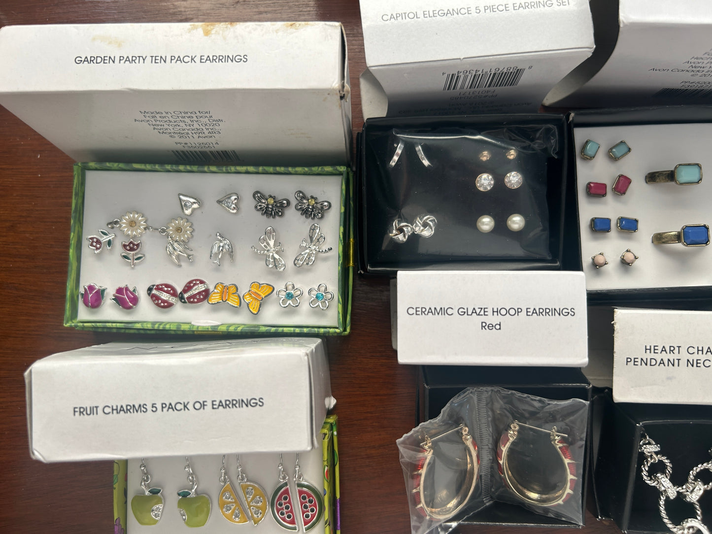 Contemporary Avon Jewelry Lot SOME NEW Earrings Enamel Rhinestones Ring Bracelet