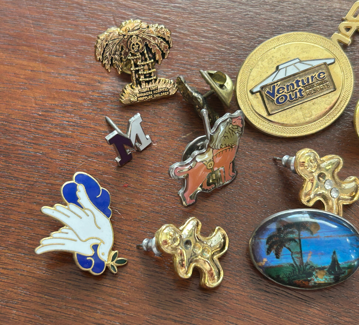 Vintage Pin Pinback Brooch Lot Silhouette Enamel Rhinestone