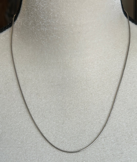 Sterling Silver 925 Snake Chain Necklace 20" Long