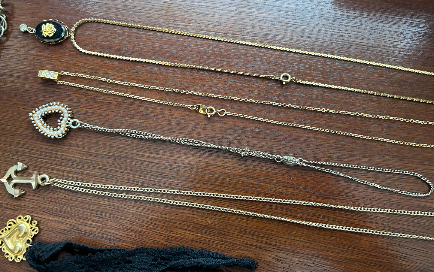 Vintage to Now Jewelry Lot Some Signed Pendant Chain Necklaces Multistrand