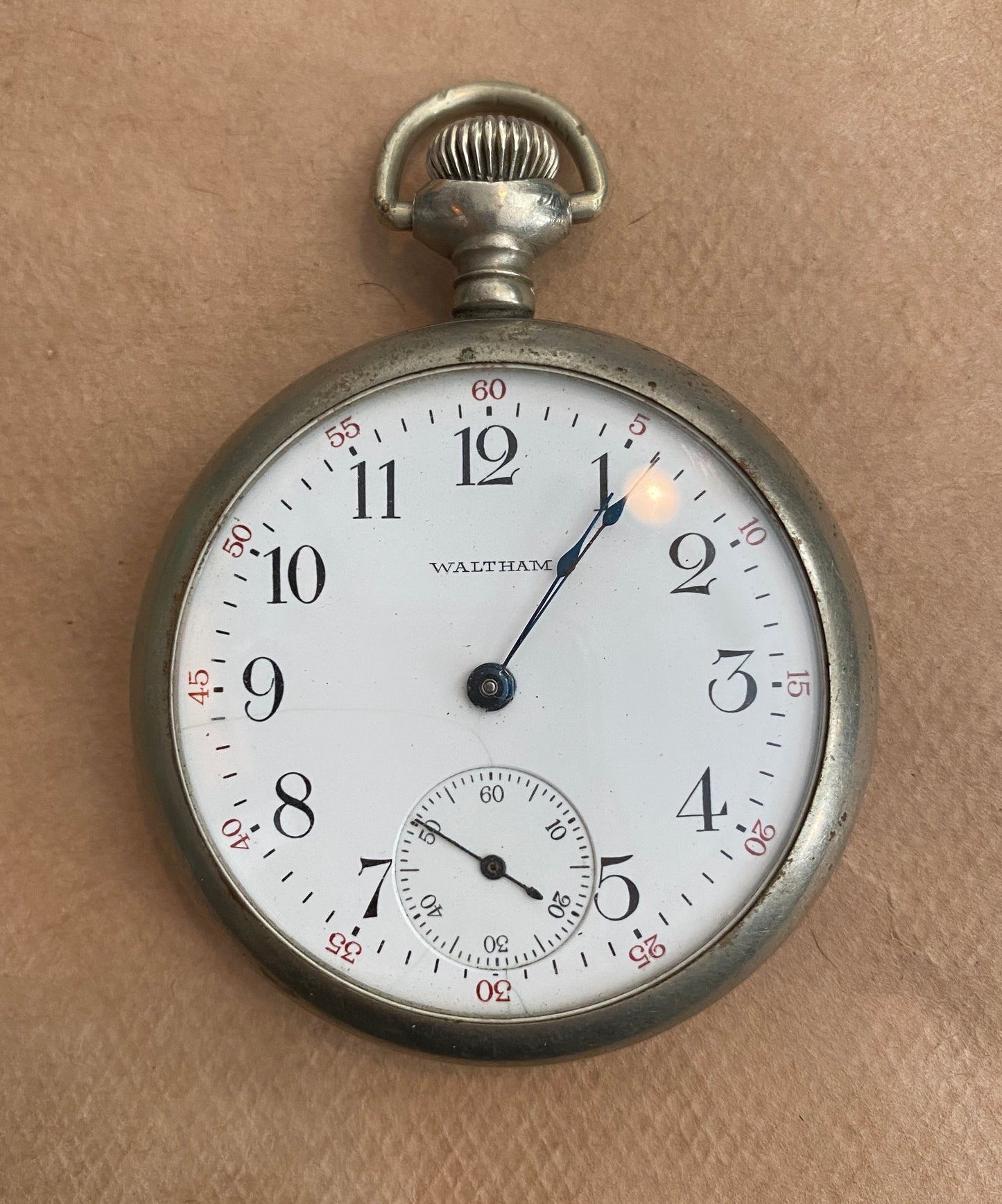 Antique Waltham Pocket Watch 1915 16s 7j Open-face