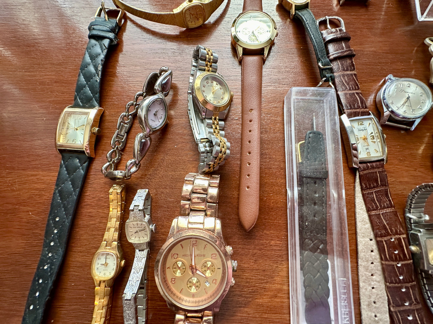 Vintage Womans Wristwatch Watch Lot Diamond Chronograph Michael Kors Mechanical