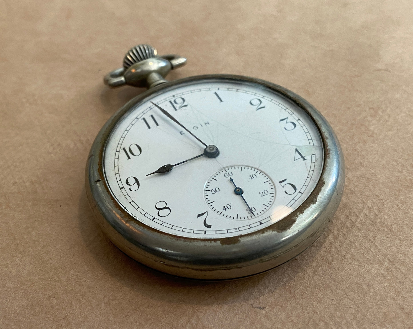 1914 Elgin National Silverode Pocket Watch Grade 293 7j 16s