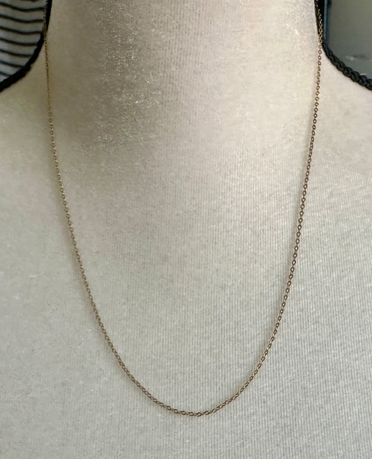 Antique Vintage 1/20 12k Gold Filled Rolo Chain Necklace