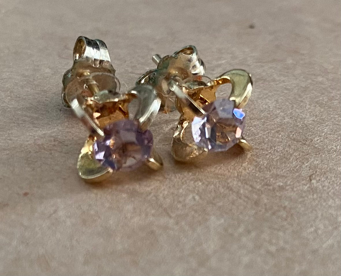 Vintage Sarah Coventry Gold Tone Rhinestone Stud Earrings Lot