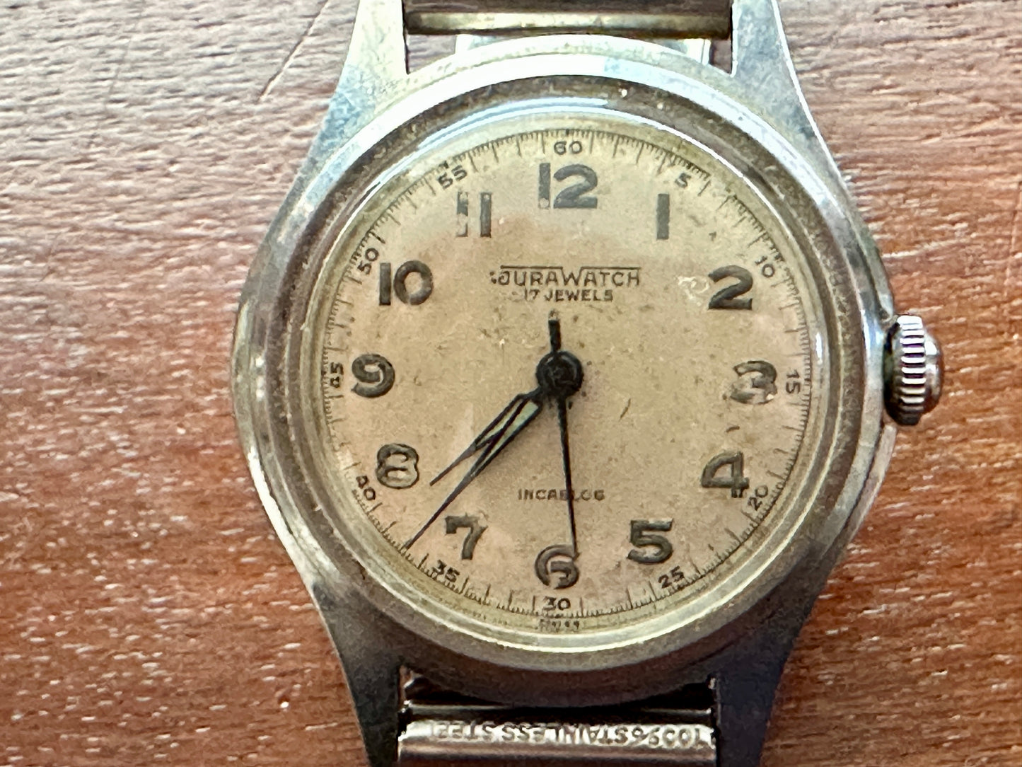 Vintage JuraWatch 17j Manual Mechanical Wind Mens Wristwatch Watch