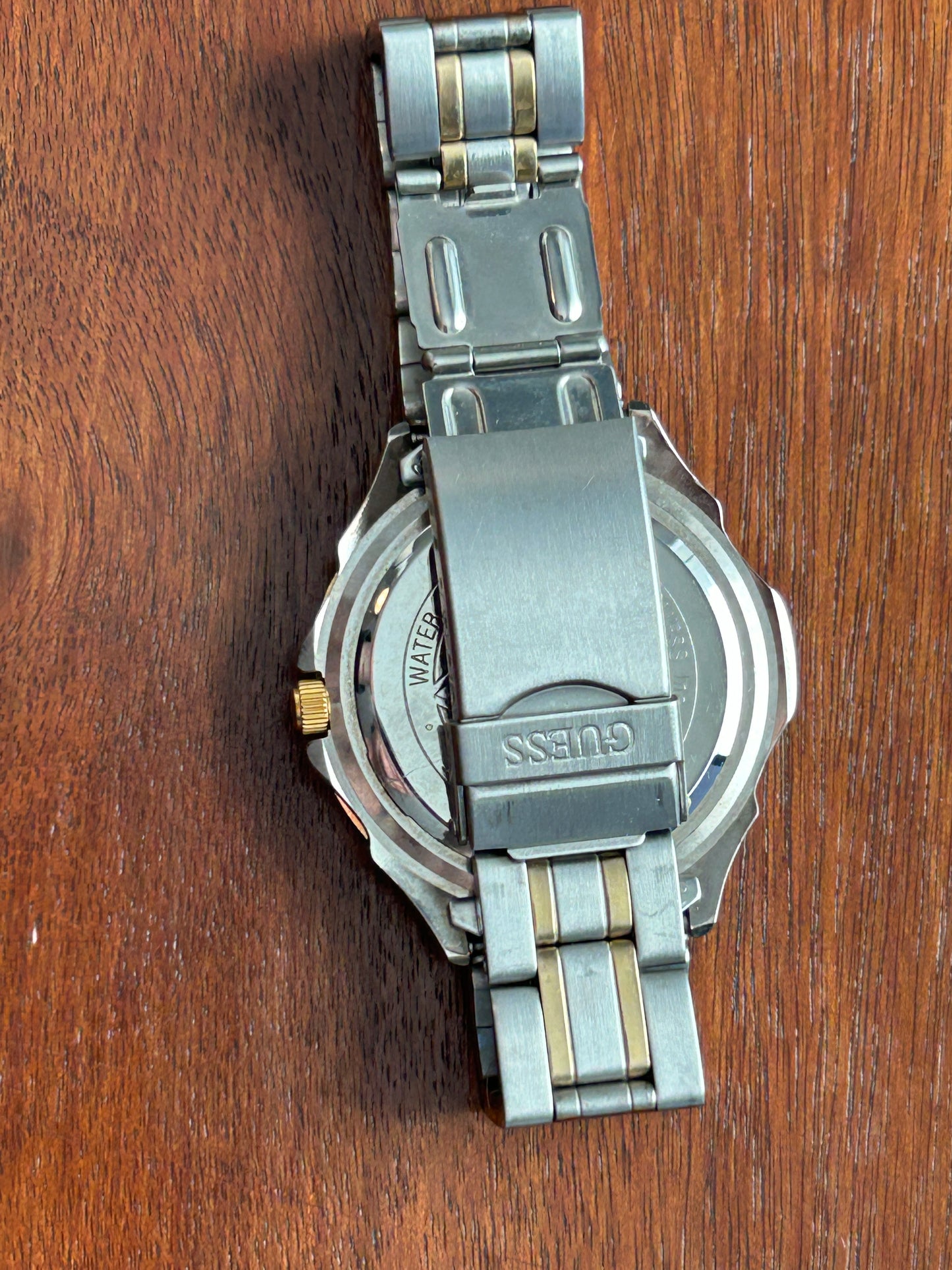 Vintage 90's Guess Mens Chronograph Wristwatch Watch 1994 Blue Dial
