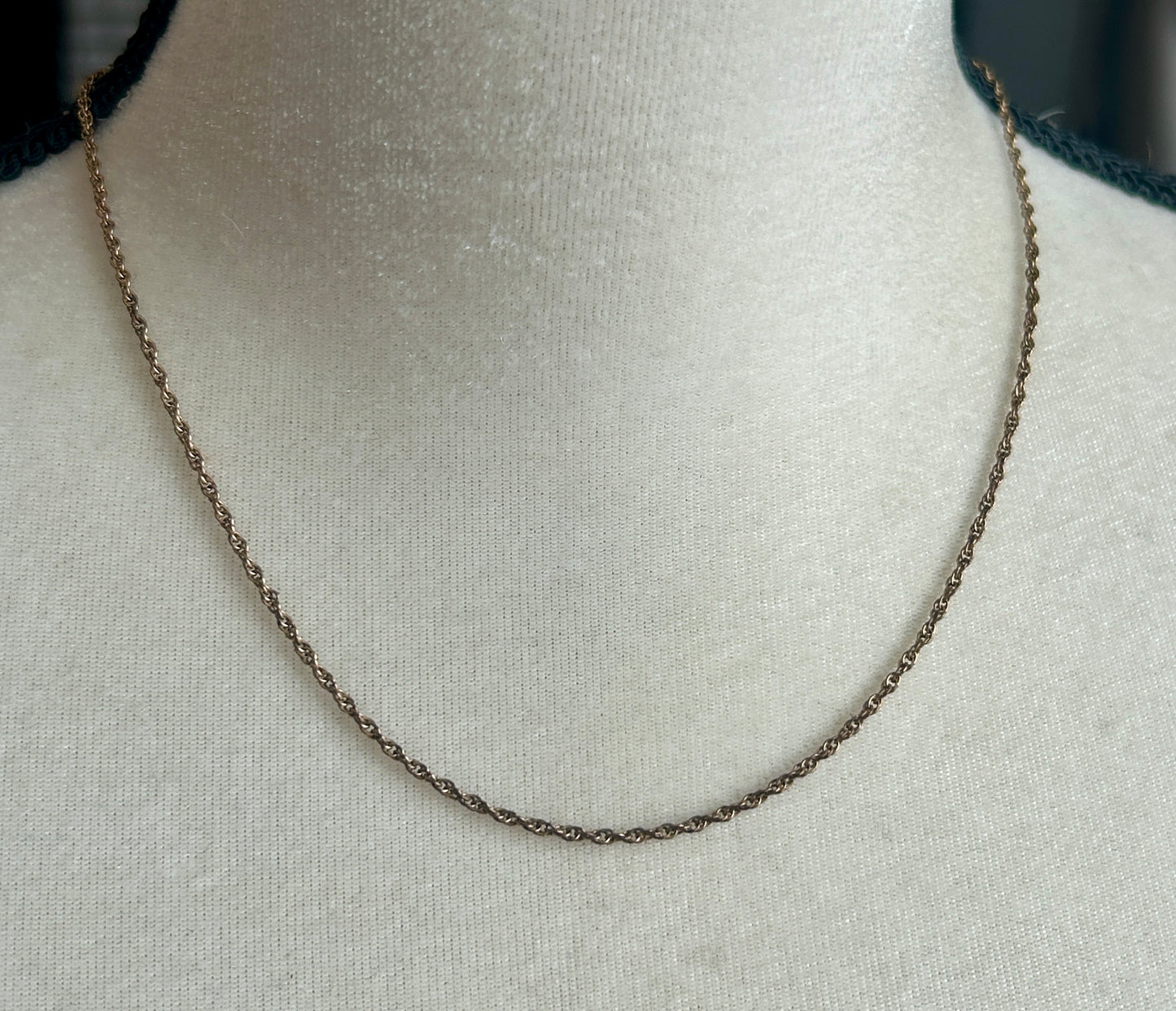 Vintage 1/20 12k Yellow Gold Filled Chain Link Necklace 18" Long