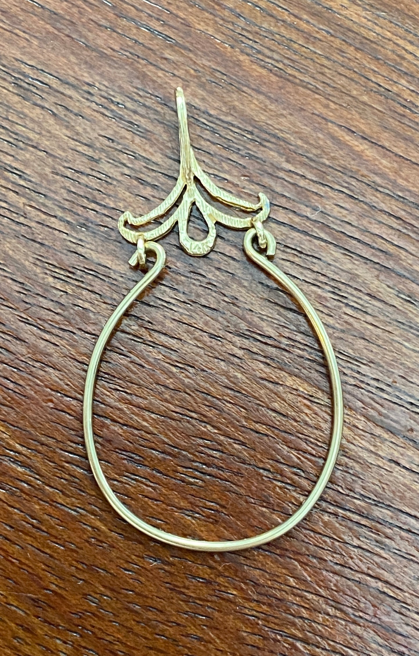 14k Yellow Gold Slide Pendant Opens for Charms