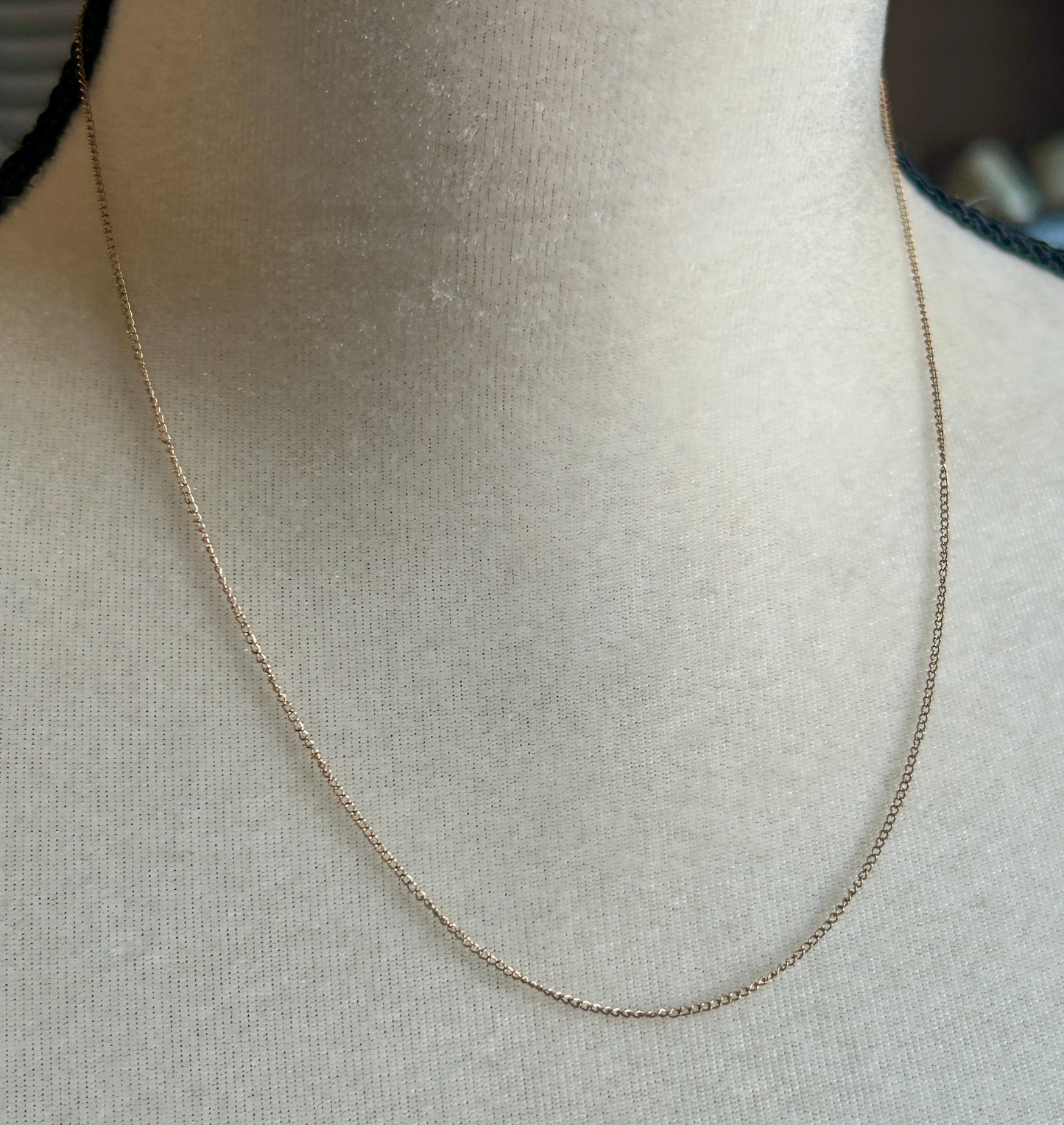 Vintage 1/20 14k Yellow Gold Filled Thin Chain Necklace 18" Long x 1mm