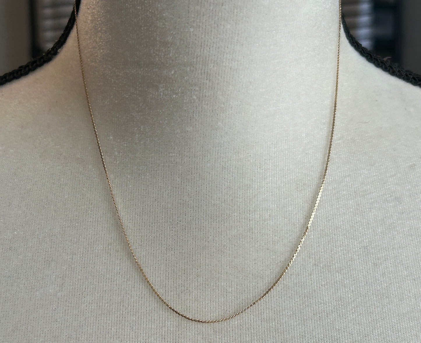 14k Yellow Gold S Link Chain Necklace 18" Long