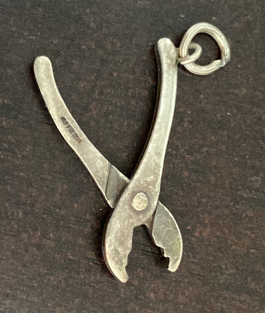 Sterling Silver 925 Wrench Tool Pliers Charm