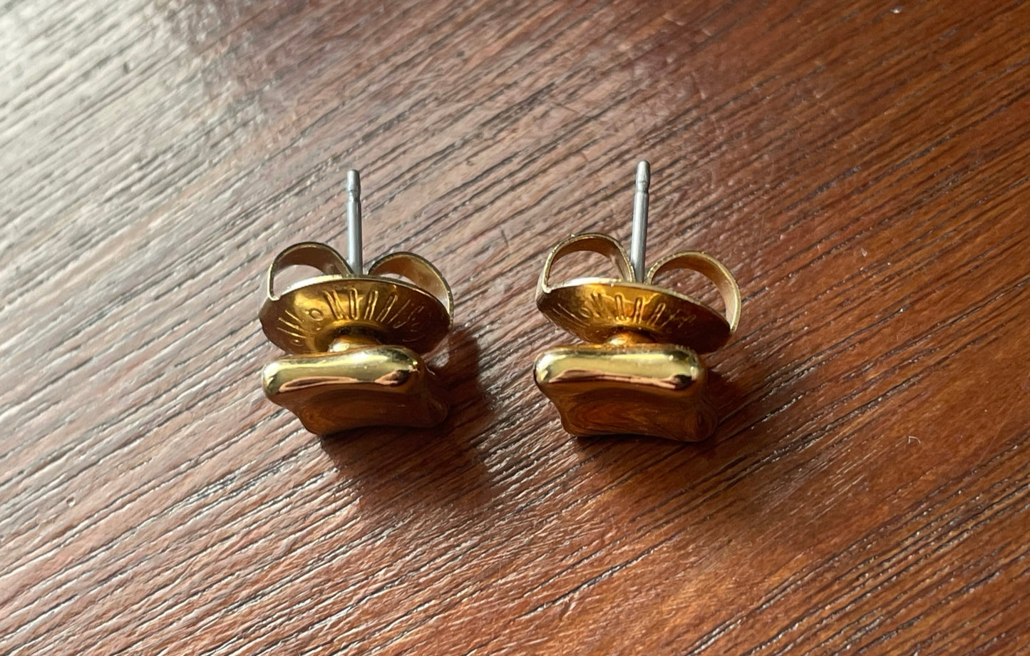 Robert Lee Morris RLM Studio SOHO Gold Tone Modernist Stud Earrings