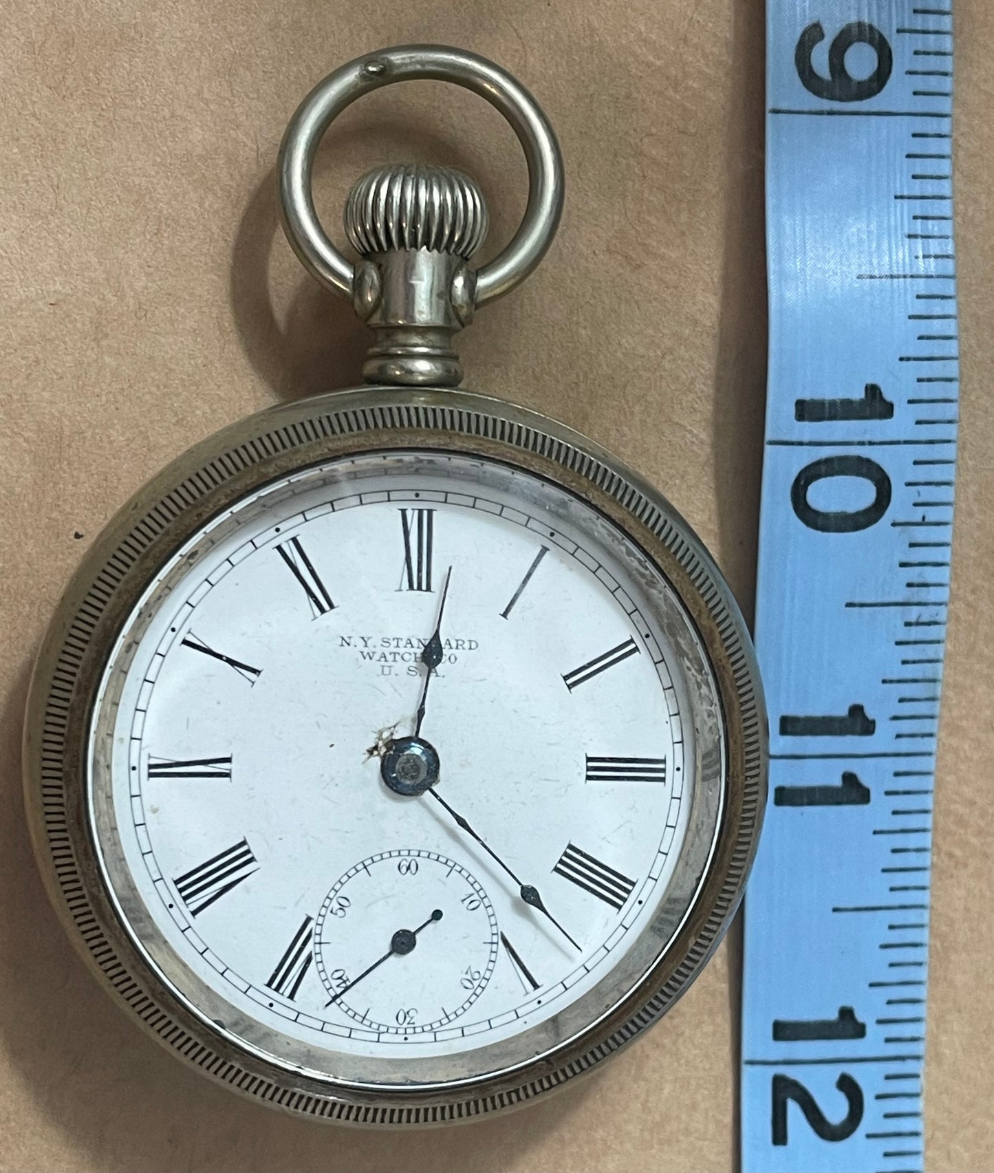 New York Standard Pocket Watch Nickel Silver 18s 7j 1904 Model 9