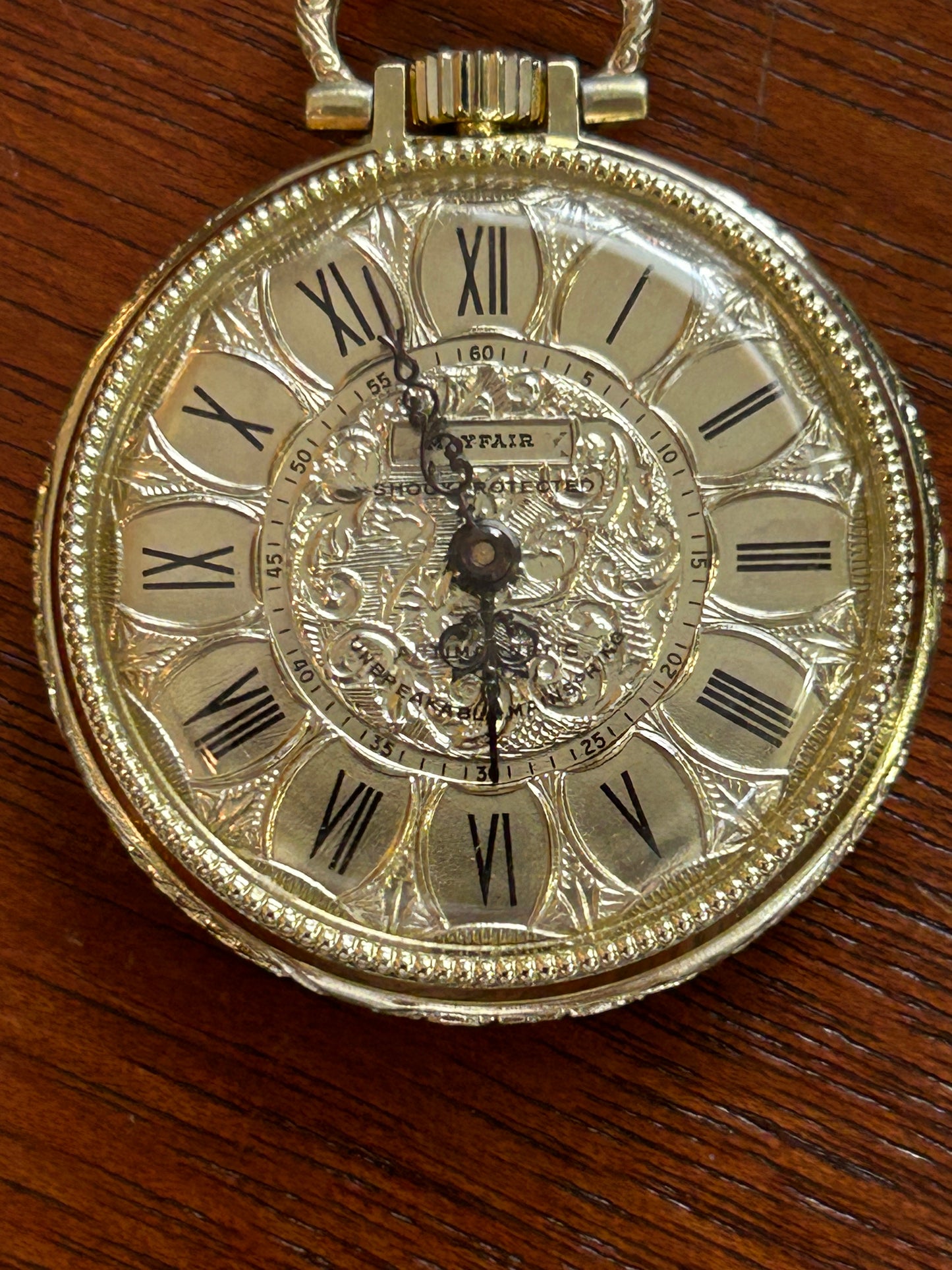 Vintage Gold Tone Mayfair Pocket Watch